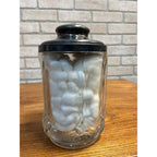Antique Victorian 1890s Wm. Rogers Cut Glass Lidded Jar Silver Plate #764 Ornate