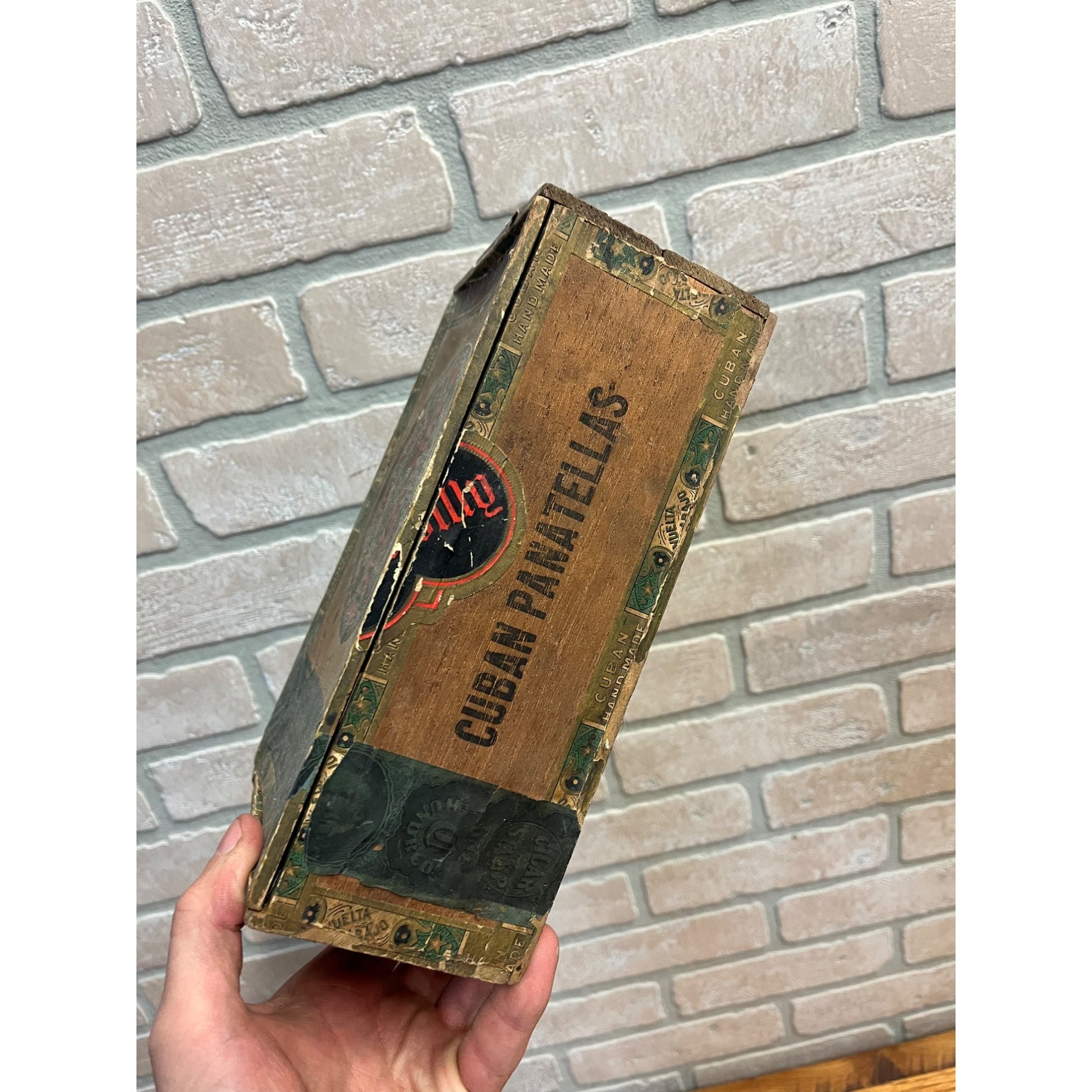 RARE Vintage Piccadilly Cigar Wooden Box Advertising Pennsylvania Store Display