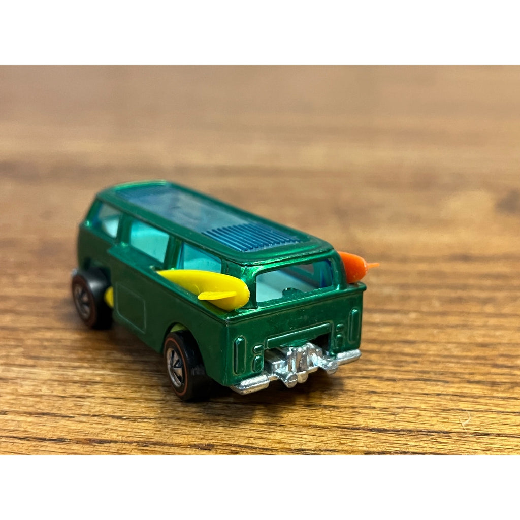 Vintage Redline Hot Wheels 1969 Beach Bomb Green w/ Surfboards - MINTY