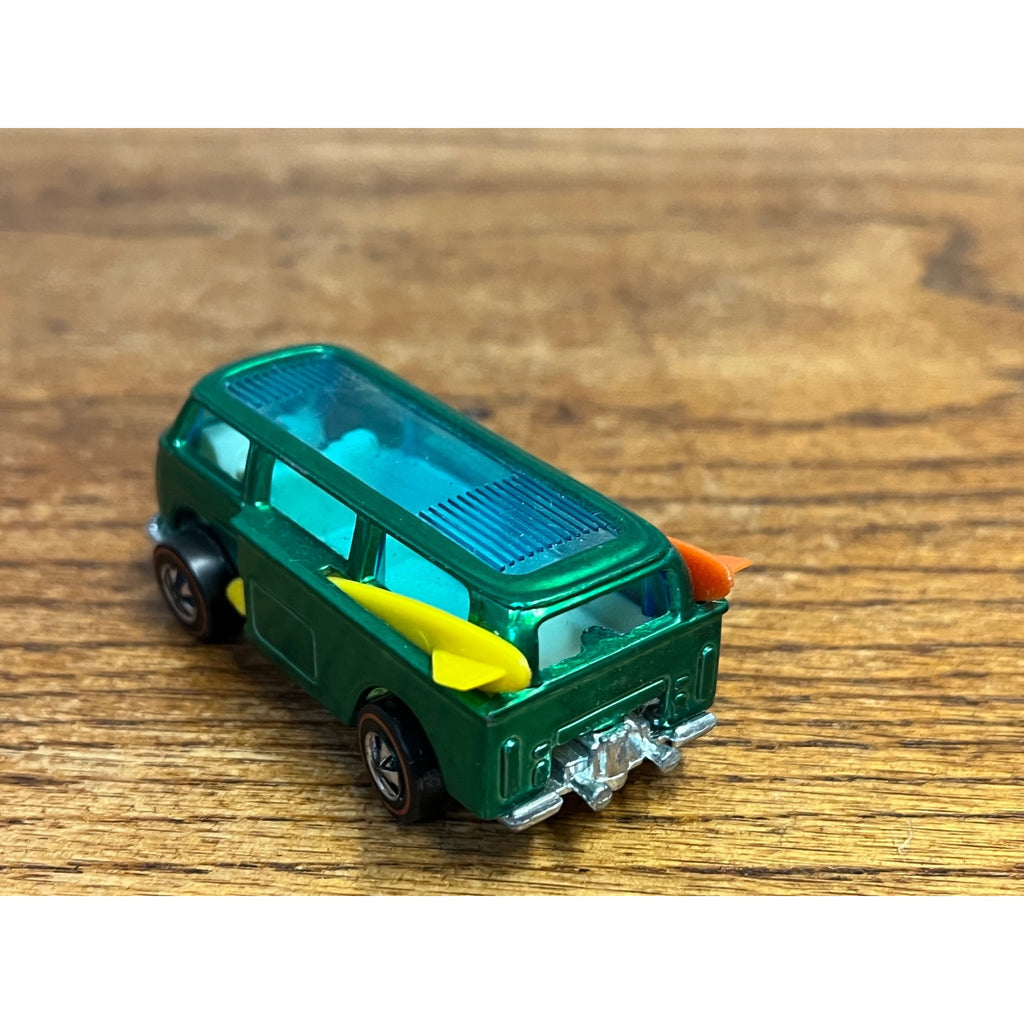 Vintage Redline Hot Wheels 1969 Beach Bomb Green w/ Surfboards - MINTY