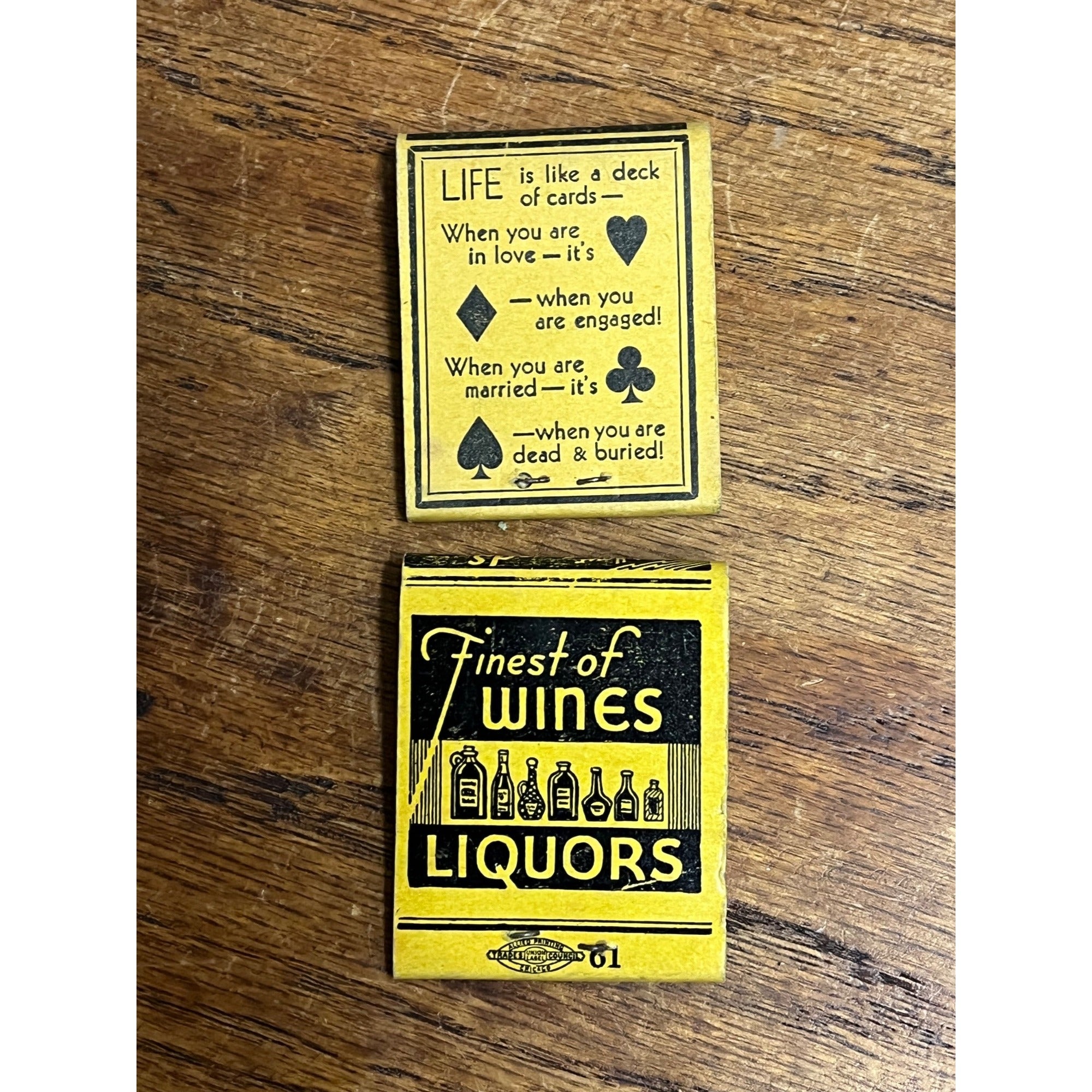 Vintage Wedler's Tavern Bar - Gleason Wisconsin - Advertising FULL Matchbooks 2