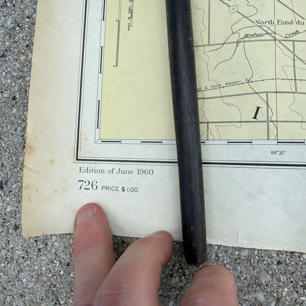 1960 Nautical Map of Lake Winnebago & Fox River Fishing Fond du Lac Wisconsin