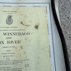 1960 Nautical Map of Lake Winnebago & Fox River Fishing Fond du Lac Wisconsin