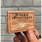 Vintage 1930s Pyramid Suppositories Stuart Marshall Michighan MI Medicine Box NOS