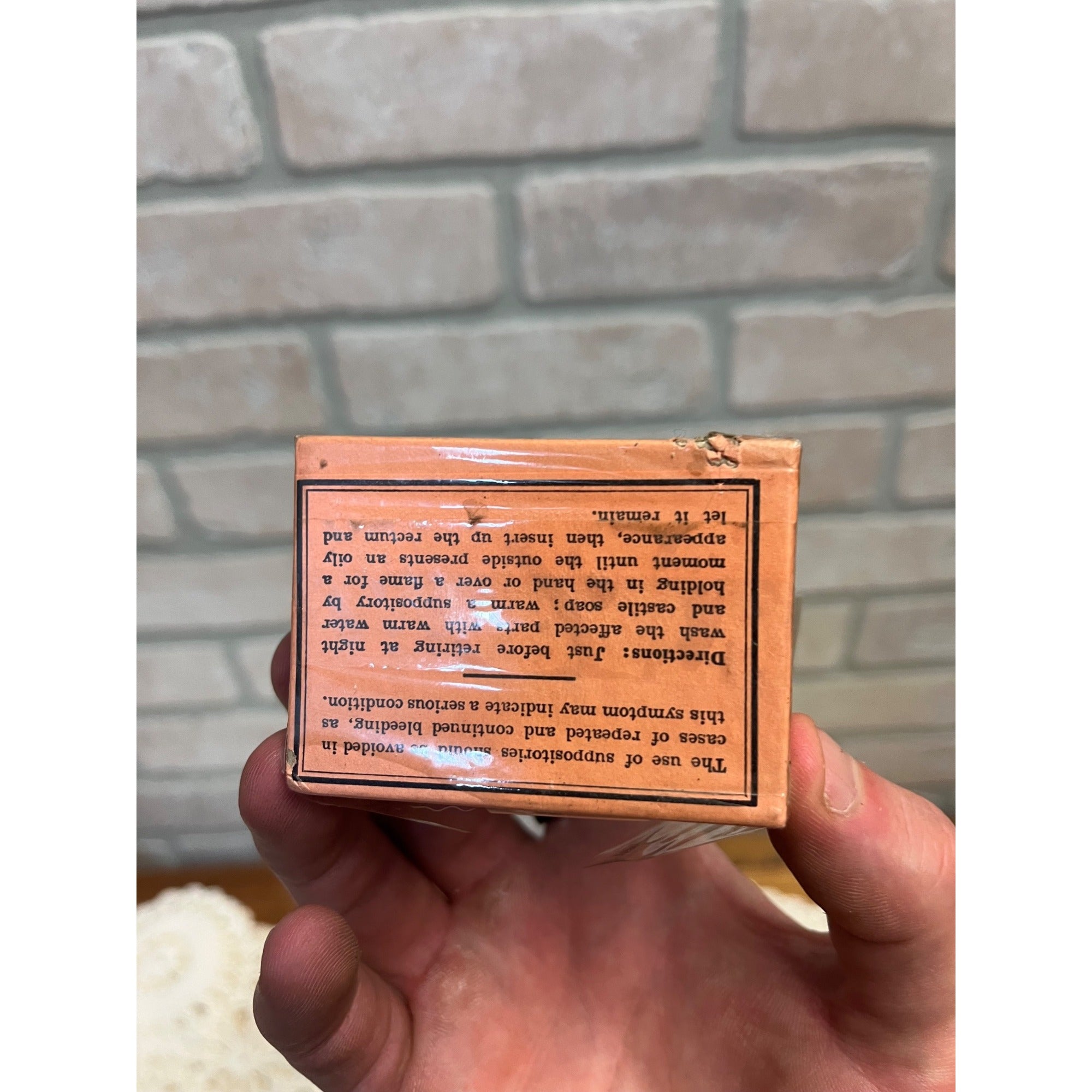 Vintage 1930s Pyramid Suppositories Stuart Marshall Michighan MI Medicine Box NOS