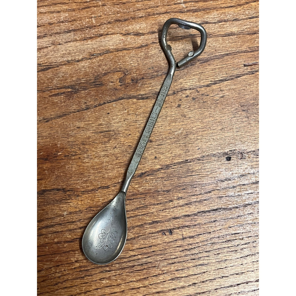 Jersey Dairies Vintage Bottle Opener Spoon, Milwaukee, Wisconsin Dairy Milk