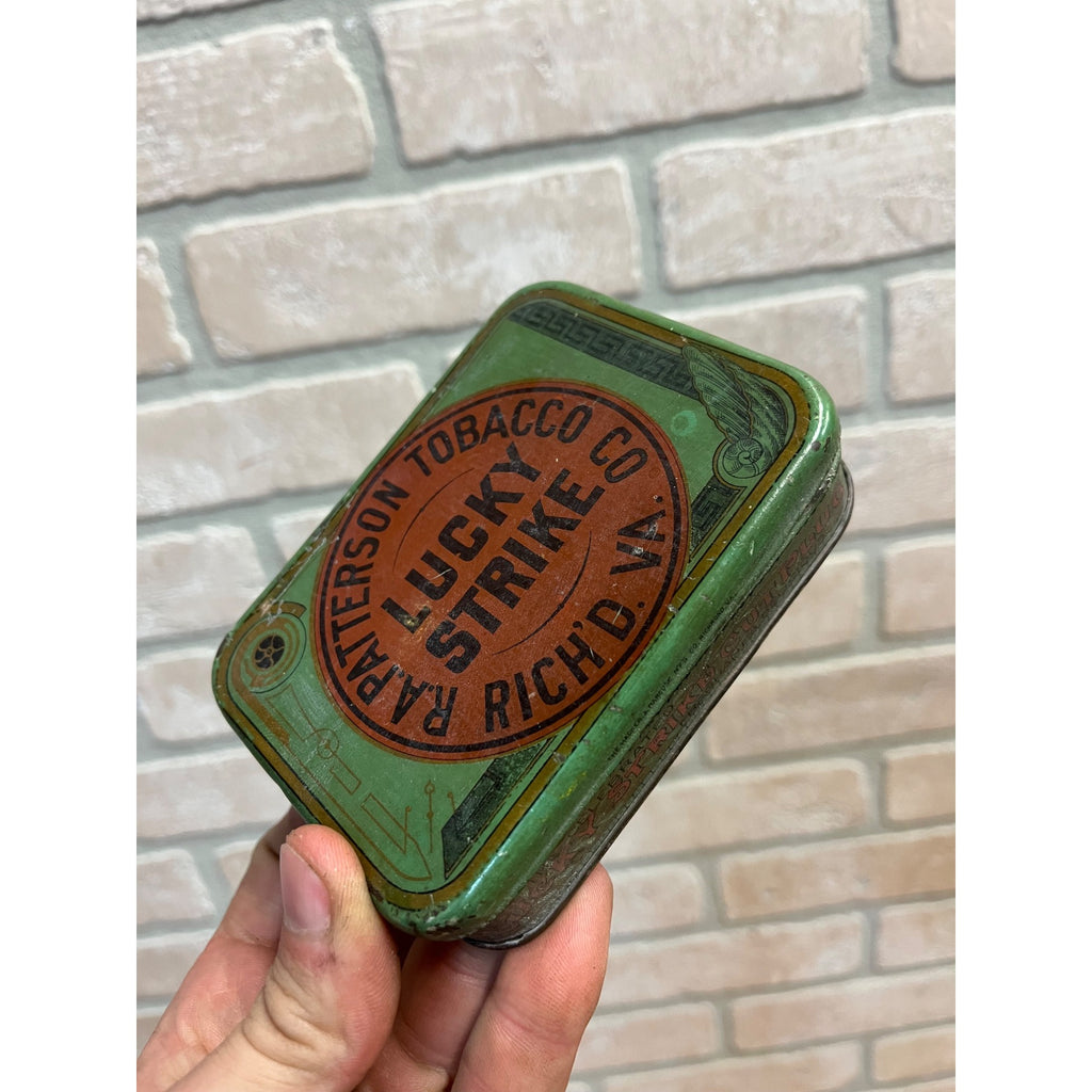 Antique Empty 1900 Lucky Strike Cigarette Tin R.A. Patterson Tobacco Co