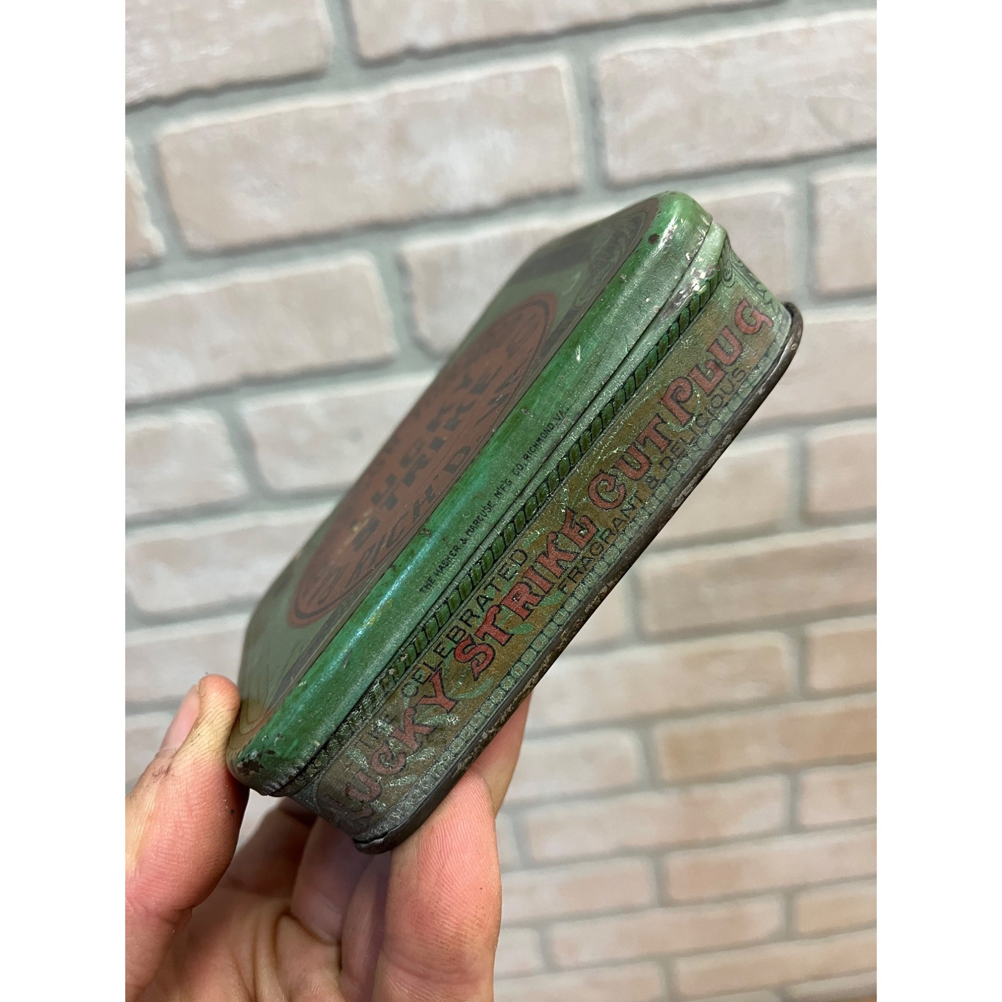 Antique Empty 1900 Lucky Strike Cigarette Tin R.A. Patterson Tobacco Co