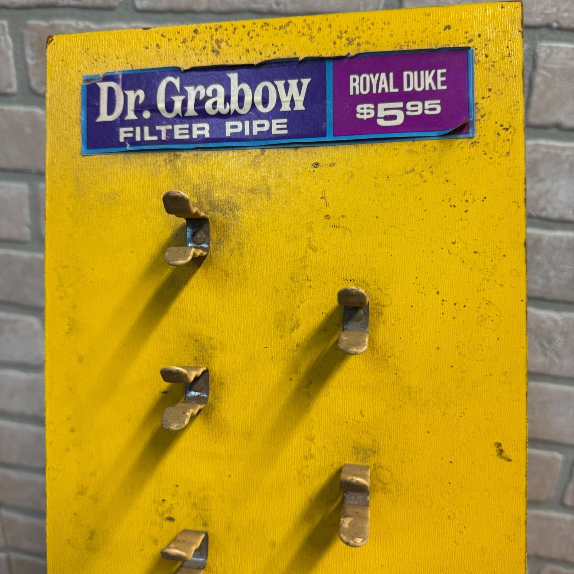 Dr Grabow Vintage Pipe Tobacco Smoking Display Stand Sign Retail Advertising.