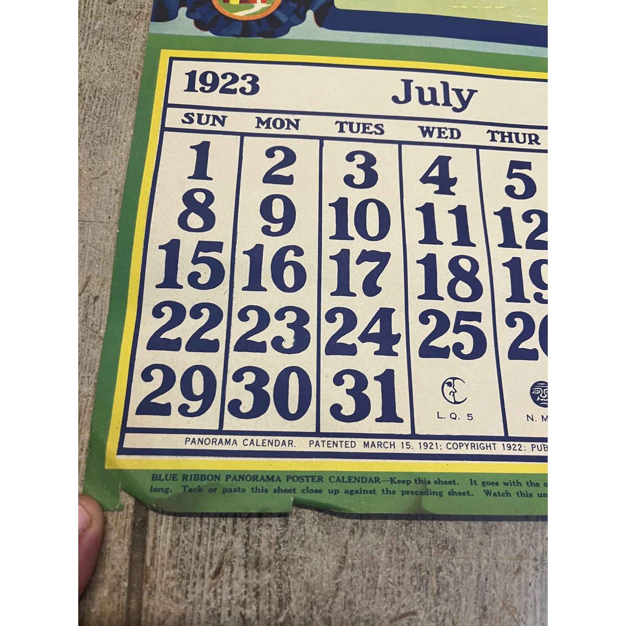 1920s Advertising Calendar Poster Fuller Goodman Farm Barn Dairy Scene