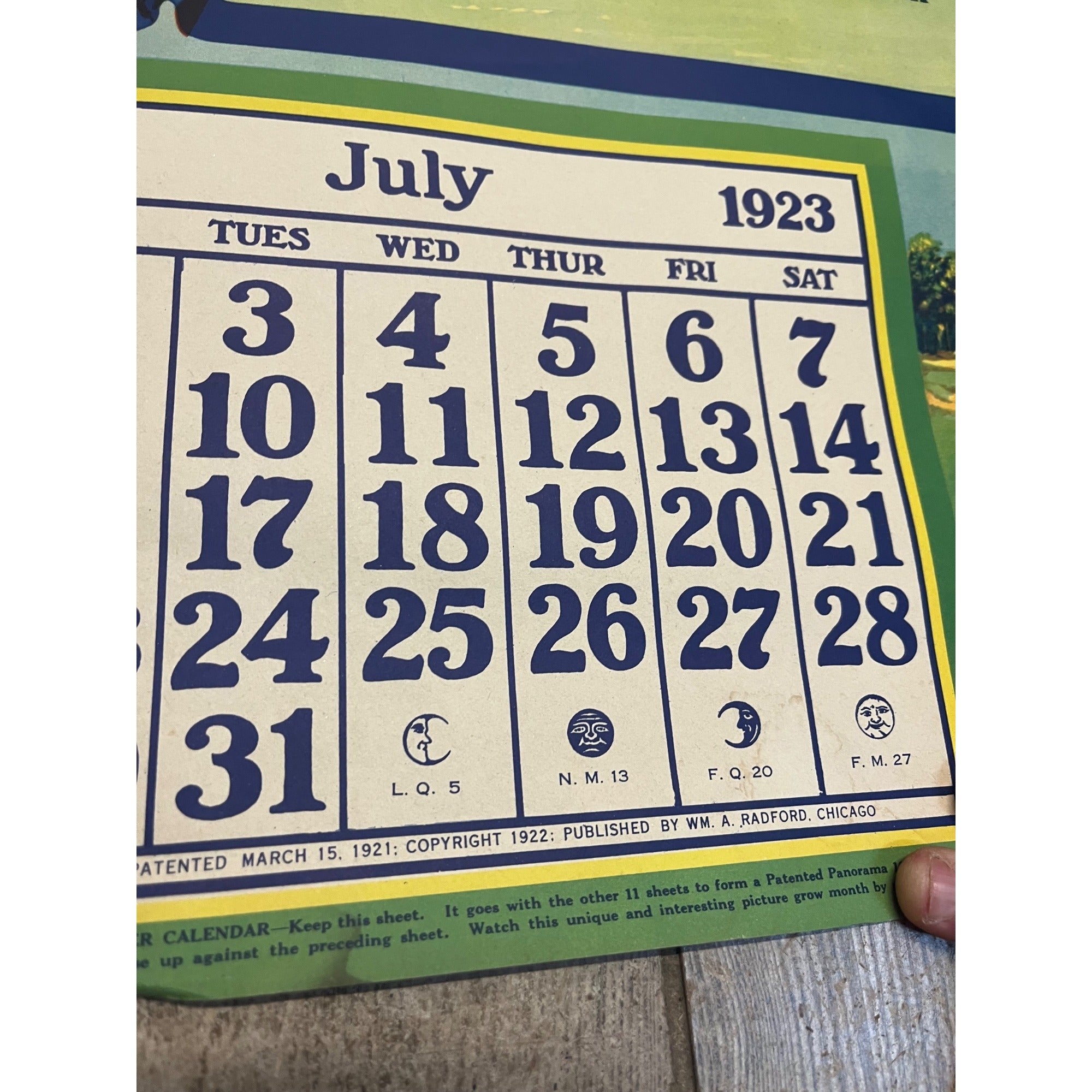 1920s Advertising Calendar Poster Fuller Goodman Farm Barn Dairy Scene