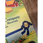 1920s Advertising Calendar Poster Fuller Goodman Farm Barn Dairy Scene