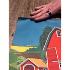 1920s Advertising Calendar Poster Fuller Goodman Farm Barn Dairy Scene