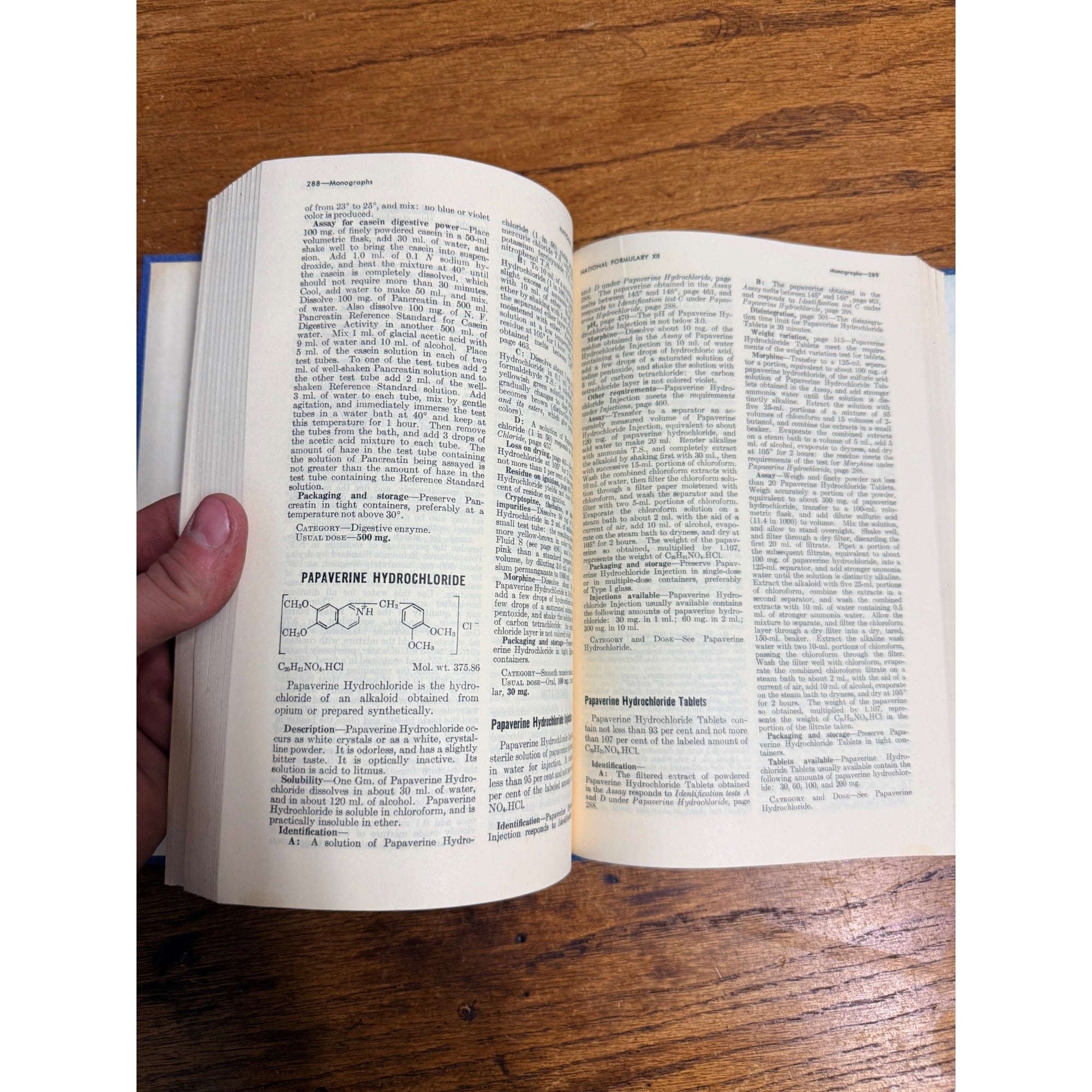 Vintage 1965 The National Formulary Pharmacy Drug Stoe Book Hardcover 12th Ed.