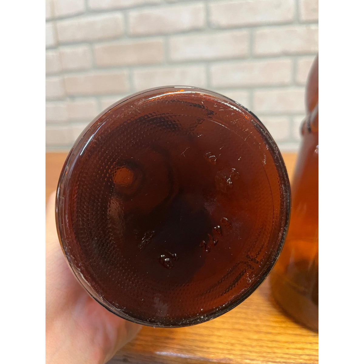Vintage Mrs Buttersworth Maple Syrup Amber Glass Bottles Lot (2) 10"