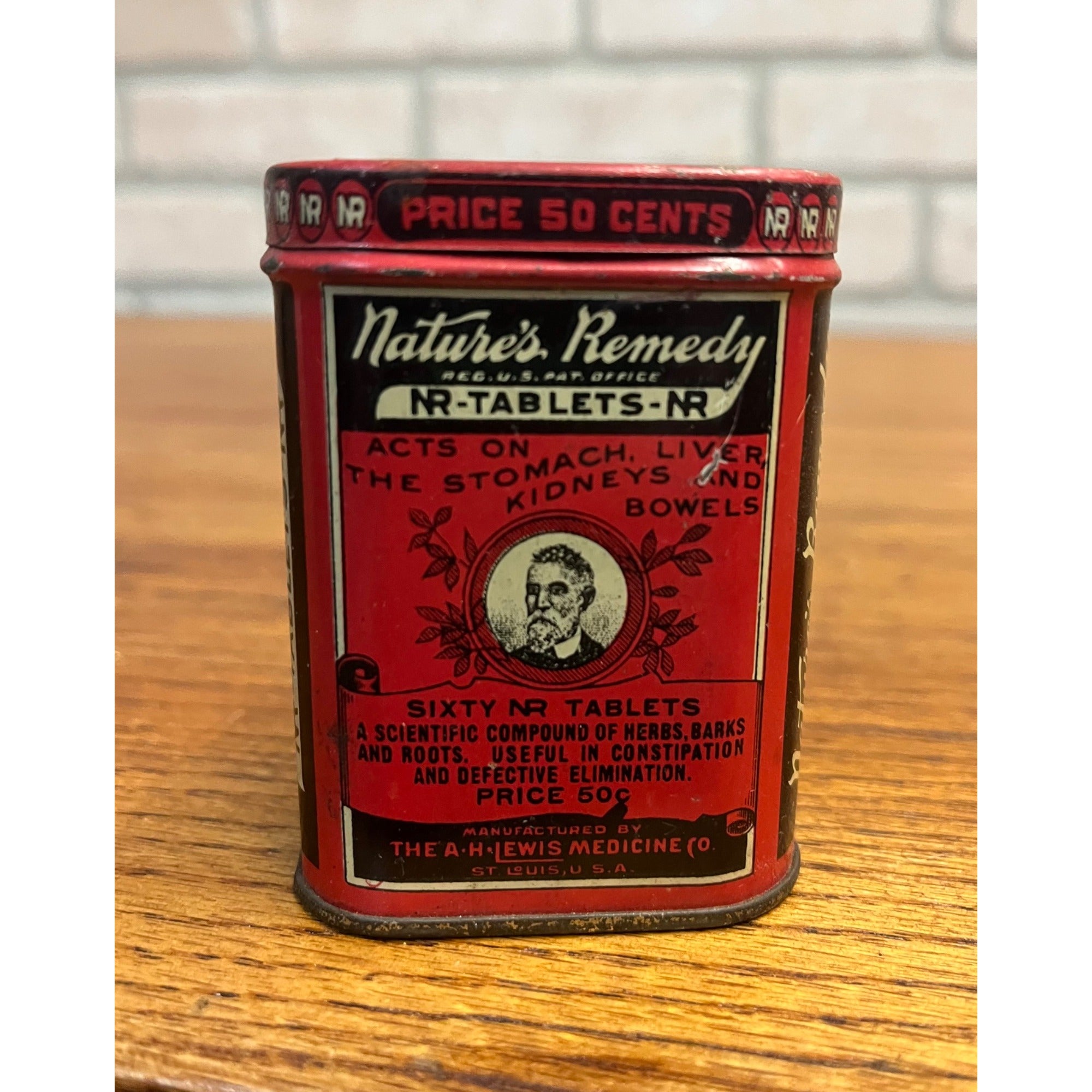 Vintage Tin Nature's Remedy NR Tablets Medicine Drug Store Advertising Can