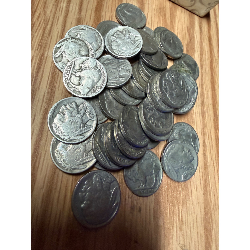 Buffalo Nickels 5 Cent Coin Worn or Common Date Random Selection