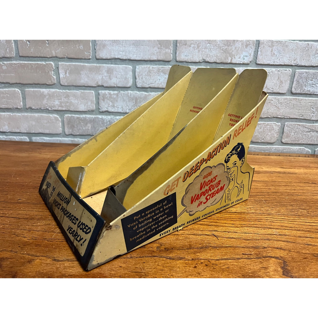 Vintage Vick's VapoRub Medicine Medical Drug Store Display Advertising