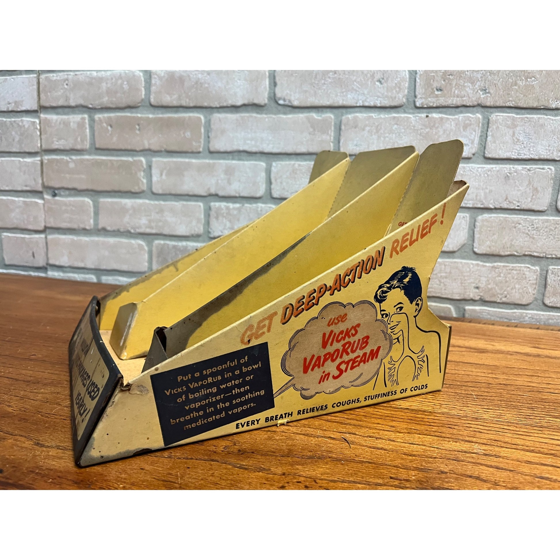Vintage Vick's VapoRub Medicine Medical Drug Store Display Advertising