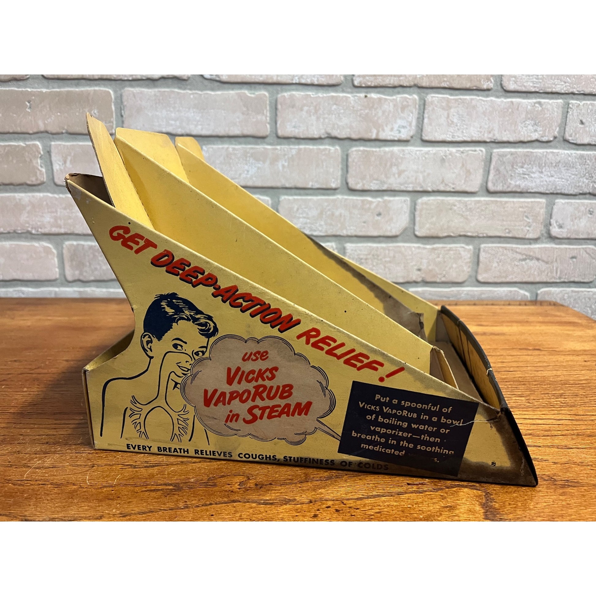Vintage Vick's VapoRub Medicine Medical Drug Store Display Advertising