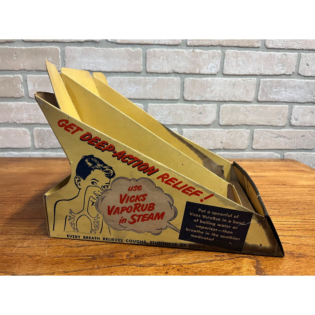 Vintage Vick's VapoRub Medicine Medical Drug Store Display Advertising