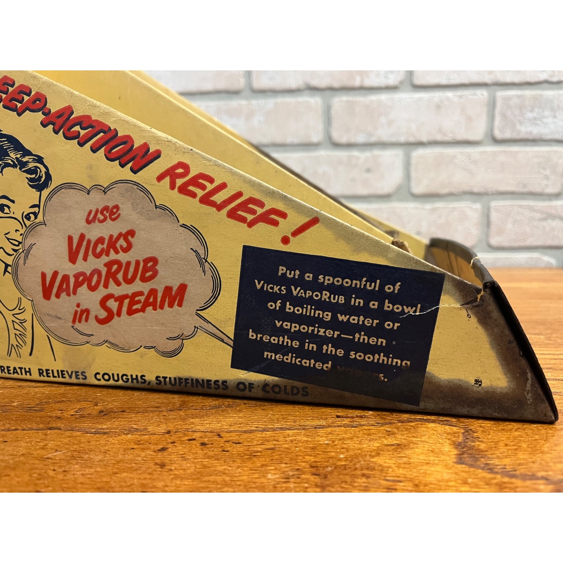 Vintage Vick's VapoRub Medicine Medical Drug Store Display Advertising