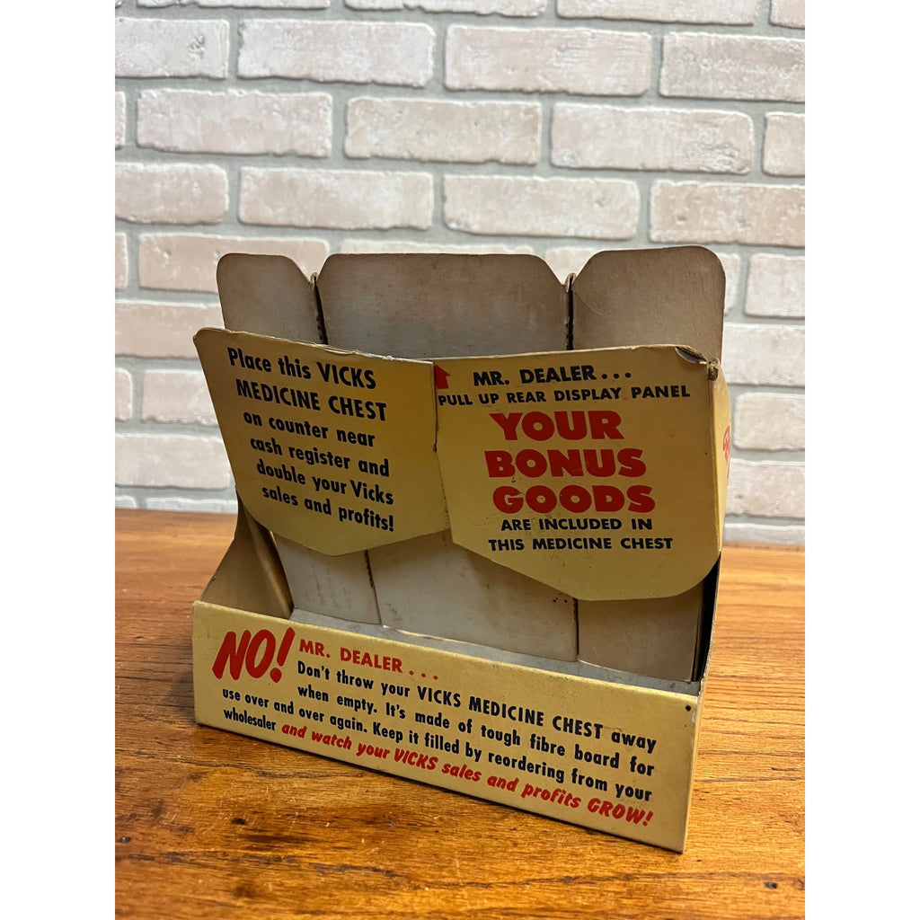Vintage Vick's VapoRub Medicine Medical Drug Store Display Advertising