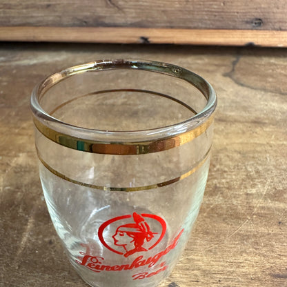 Leinenkugel's Beer Double Rim Barrel Shorty Chippewa Falls, Wisconsin Glass 3"