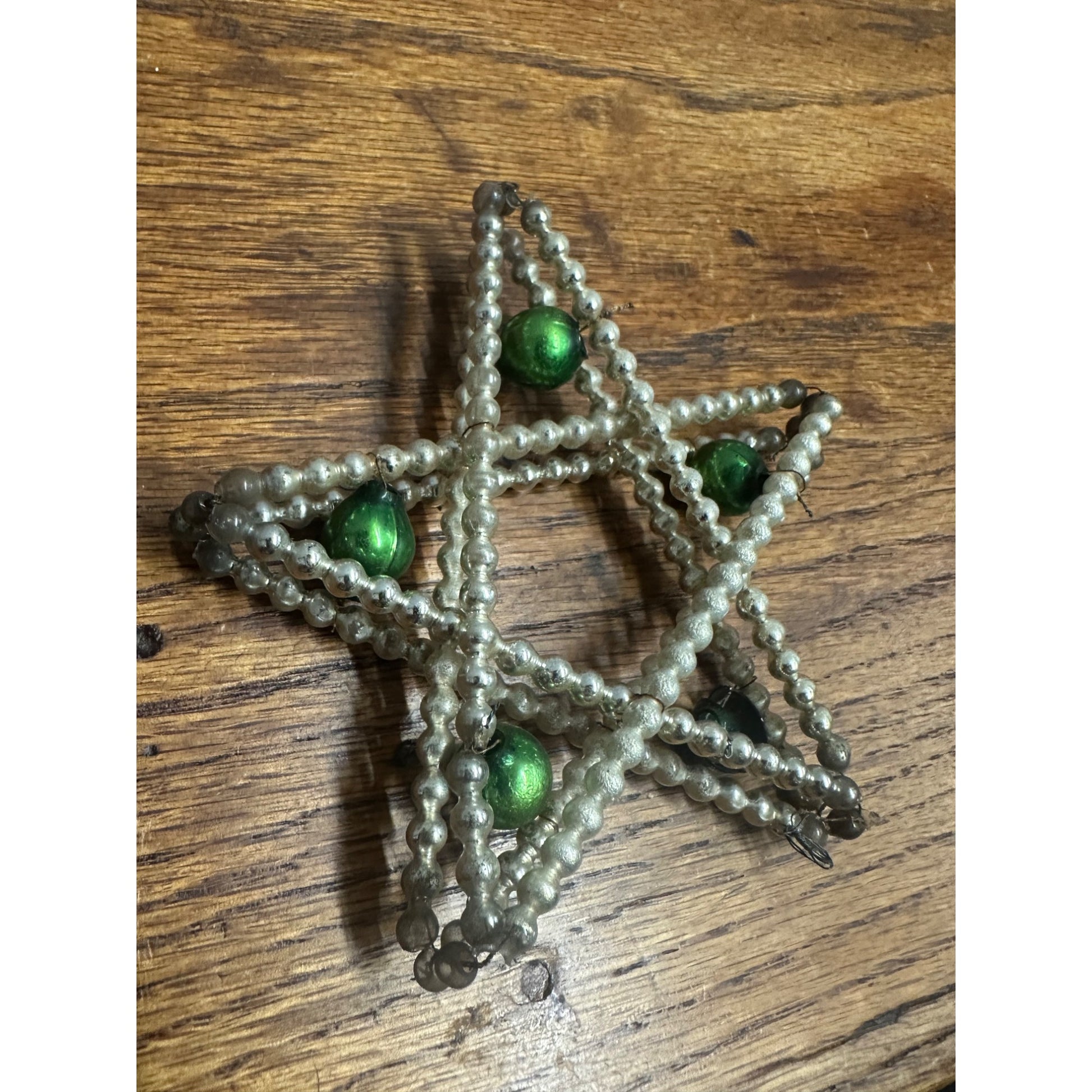 Vintage Beaded Christmas Mercury Glass Star Ornaments Czech & German