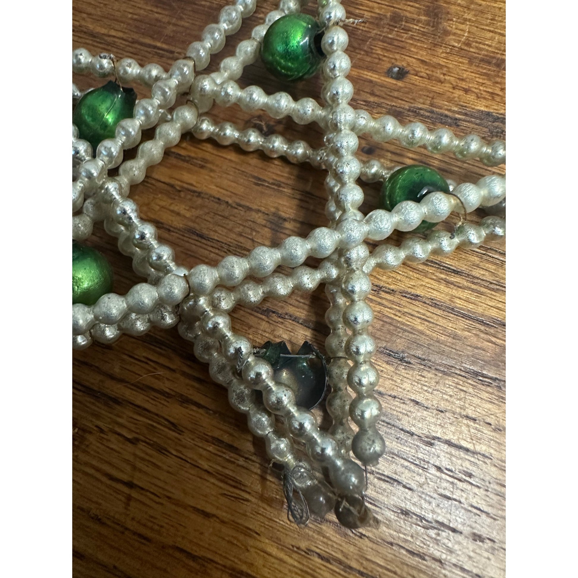 Vintage Beaded Christmas Mercury Glass Star Ornaments Czech & German
