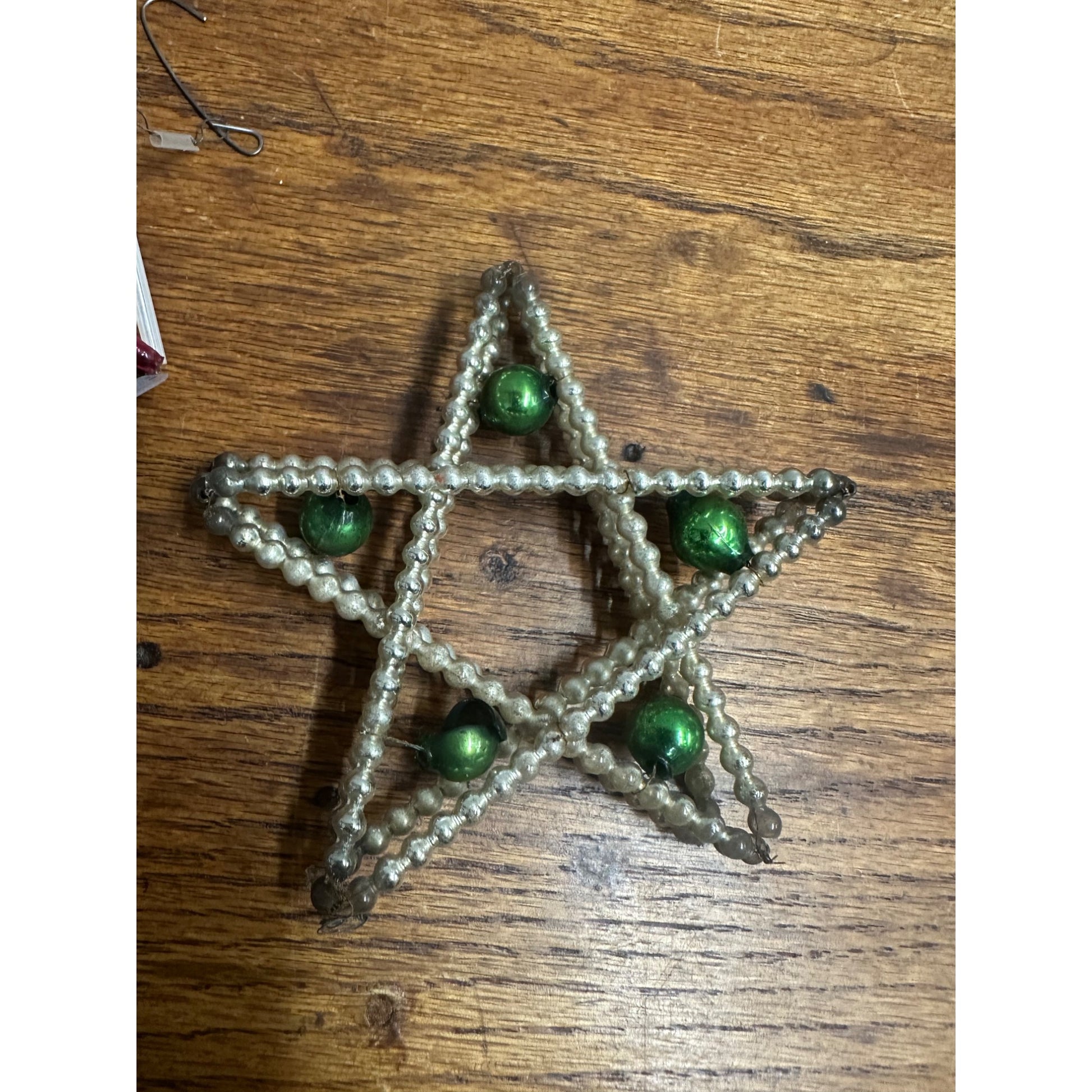 Vintage Beaded Christmas Mercury Glass Star Ornaments Czech & German