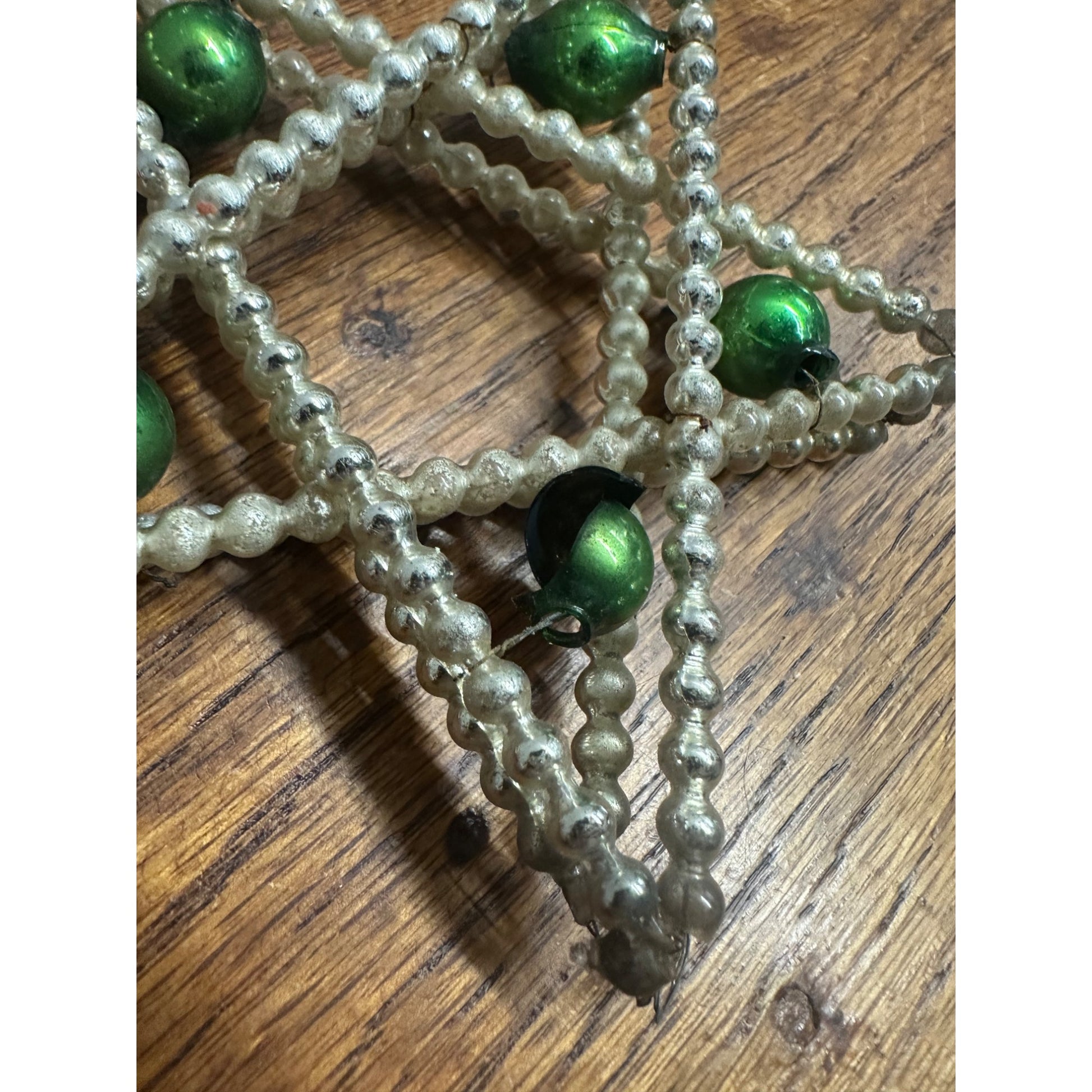 Vintage Beaded Christmas Mercury Glass Star Ornaments Czech & German