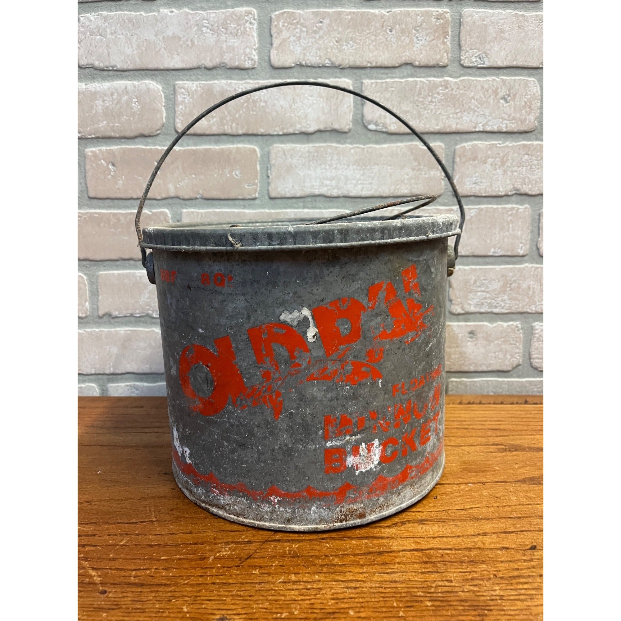 VIntage Old Pal Minnow Bucket Cabin Decor Fishing Metal Pail Bucket