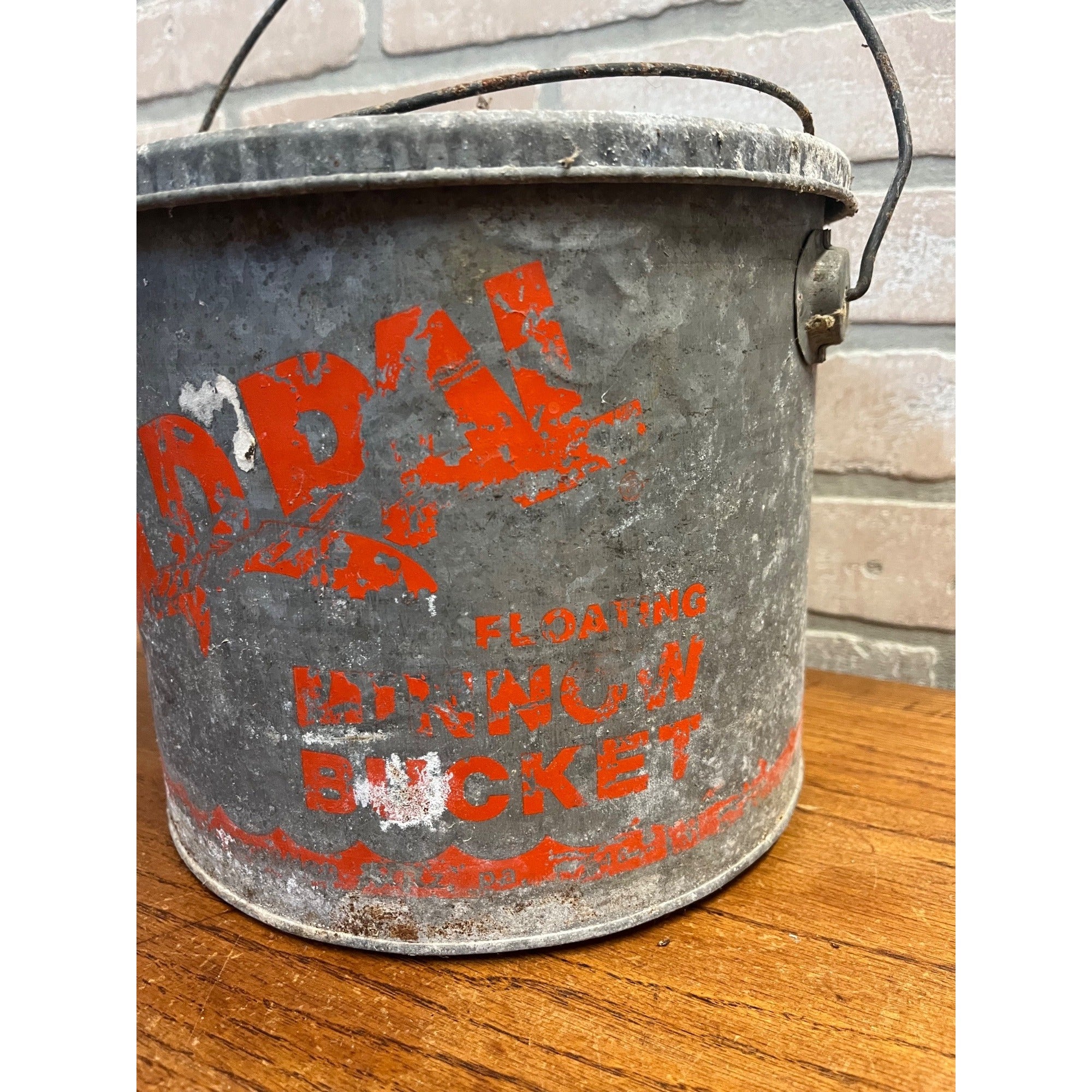 VIntage Old Pal Minnow Bucket Cabin Decor Fishing Metal Pail Bucket