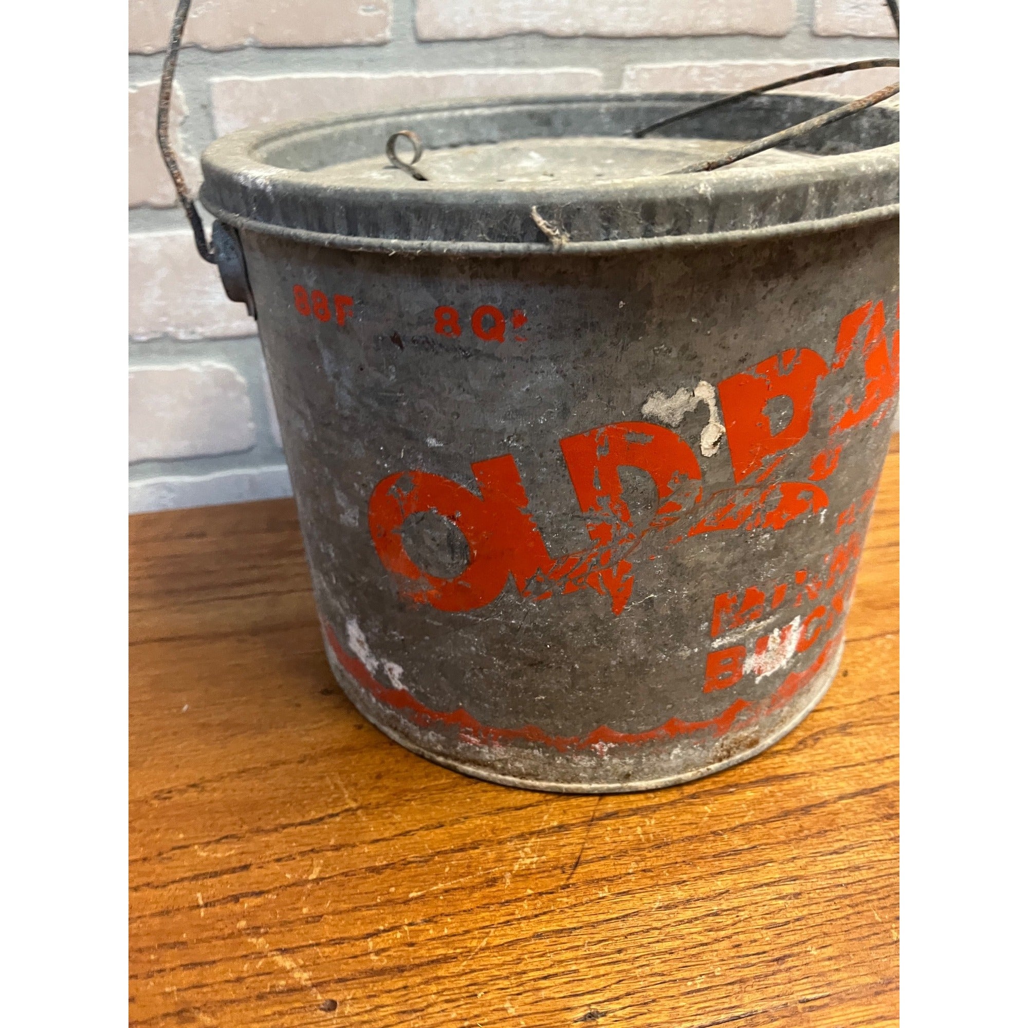 VIntage Old Pal Minnow Bucket Cabin Decor Fishing Metal Pail Bucket