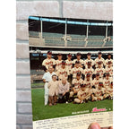 1957 Milwaukee Braves Team Photo, Color Jumbo Postcard Rare Hank Aaron Champions