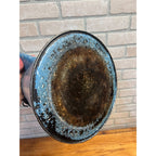 Antique Blue Swirl Enamelware Cowboy Pitcher Coffee Pot Primitive Kitchen