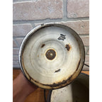 Antique Blue Swirl Enamelware Cowboy Pitcher Coffee Pot Primitive Kitchen