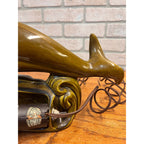 Vintage Glazed Ceramic Electric Television Lamp Lane & Co. Pottery Boy Riding Dolphin Van Nuys, California Circa 1960