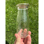 Vintage Store Bottle 6 Cents Clear Glass Milk Bottle Half Pint