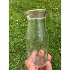 Vintage Store Bottle 6 Cents Clear Glass Milk Bottle Half Pint