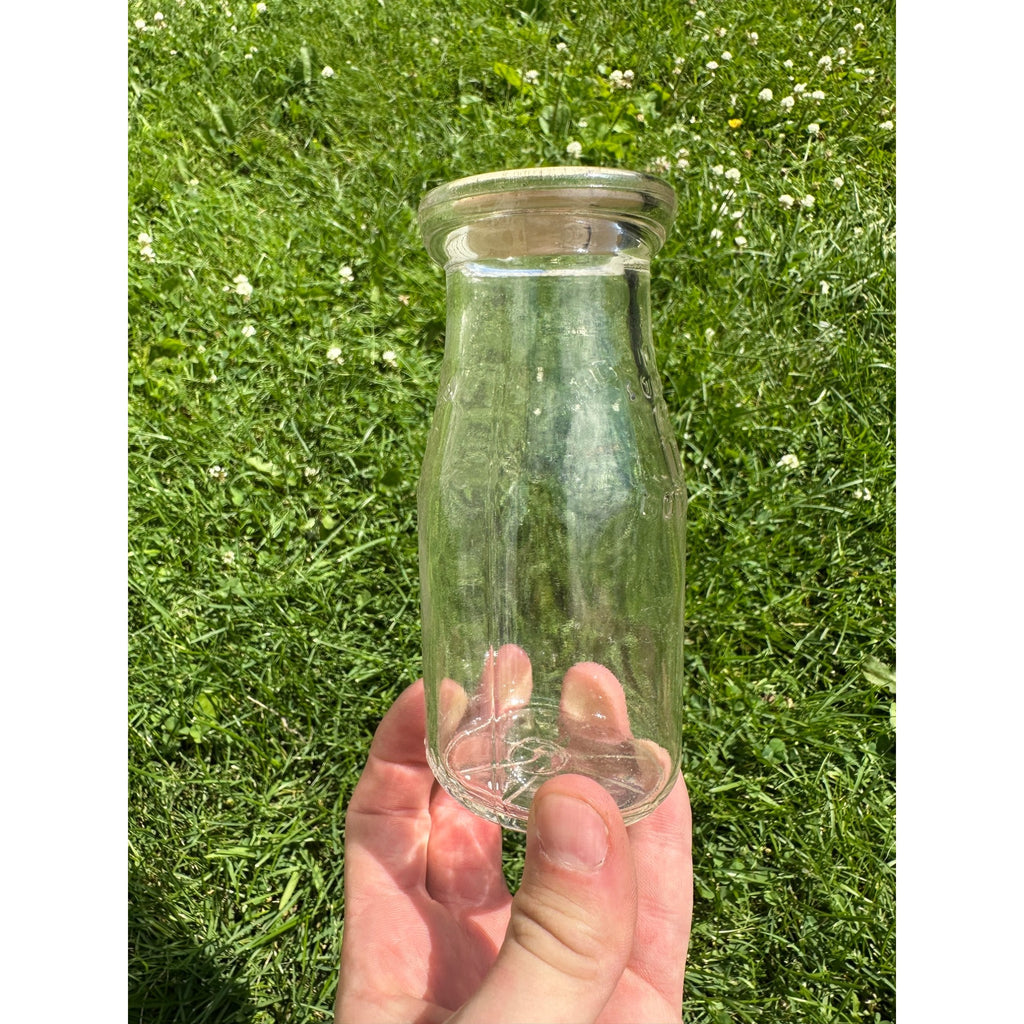 Vintage Store Bottle 6 Cents Clear Glass Milk Bottle Half Pint