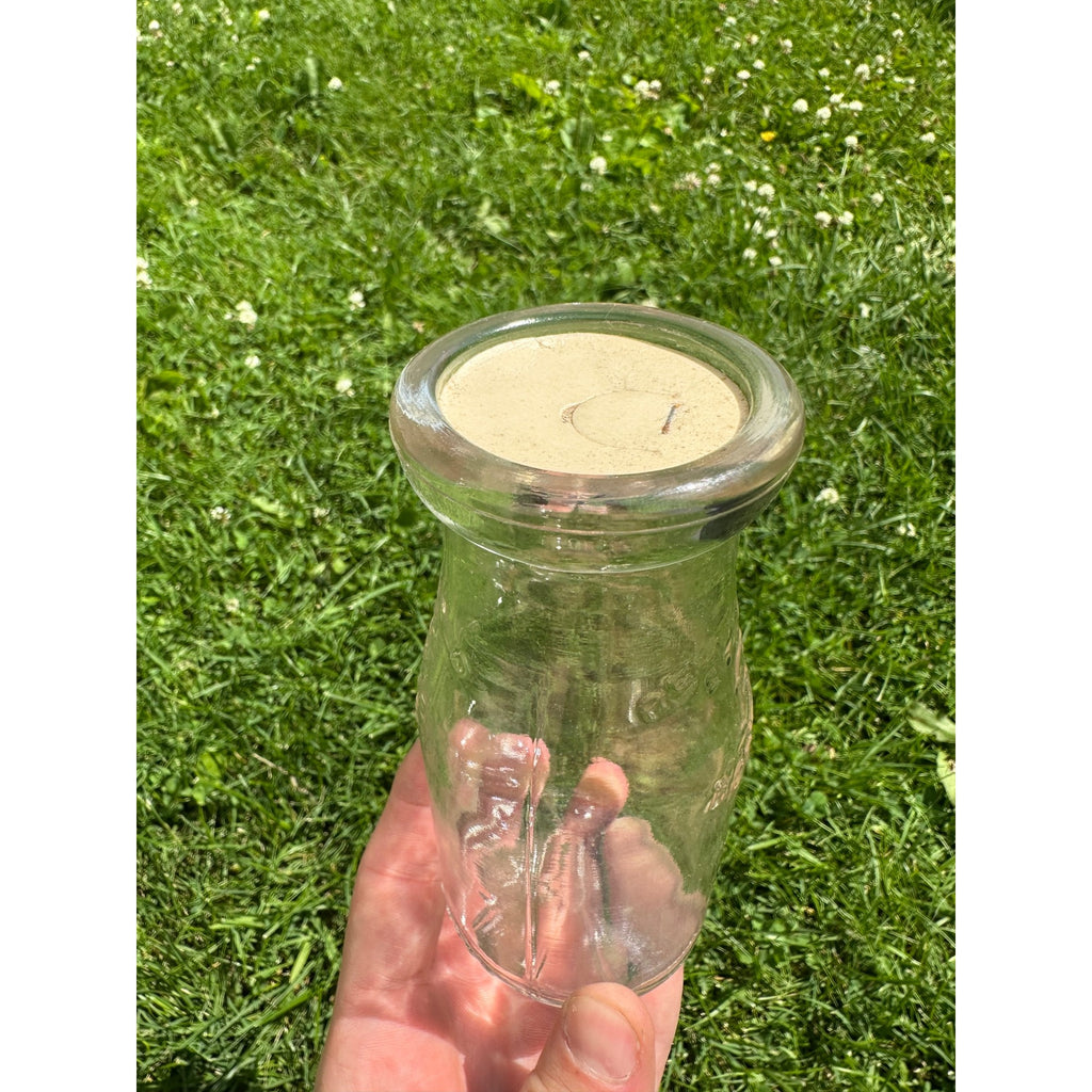 Vintage Store Bottle 6 Cents Clear Glass Milk Bottle Half Pint