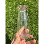 Vintage Store Bottle 6 Cents Clear Glass Milk Bottle Half Pint