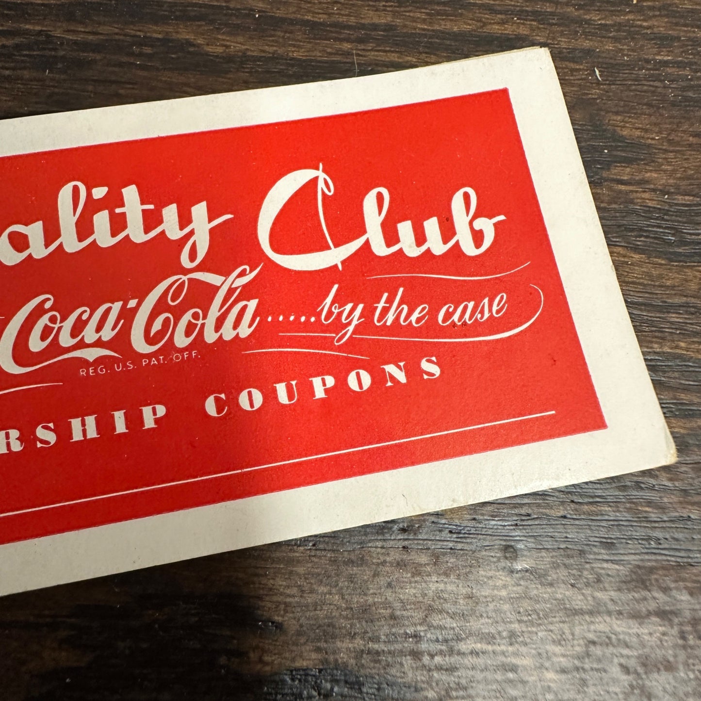 COCA-COLA HOSPITALITY CLUB MEMBERSHIP COUPON BOOK ROCKFORD COCA-COLA BOTTLING