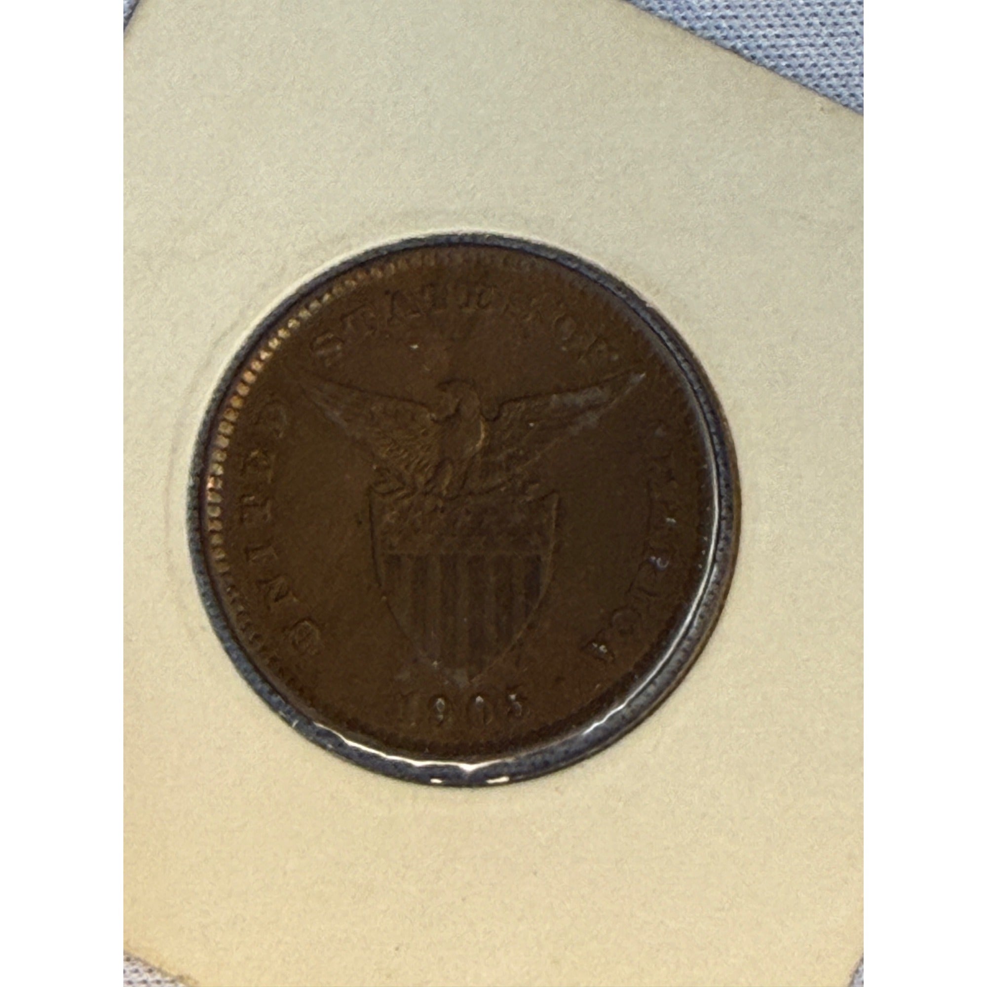 1905 US Philippines One Centavo Coin Great Condition Circulated