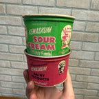 Vintage Heinemann Kewaskum Cottage Cheese Wax Container Indian Wisconsin