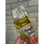 Vintage 1950s Kewpie Brand Frozen Corn on the Cob Advertising Plastic Bag Wrapper