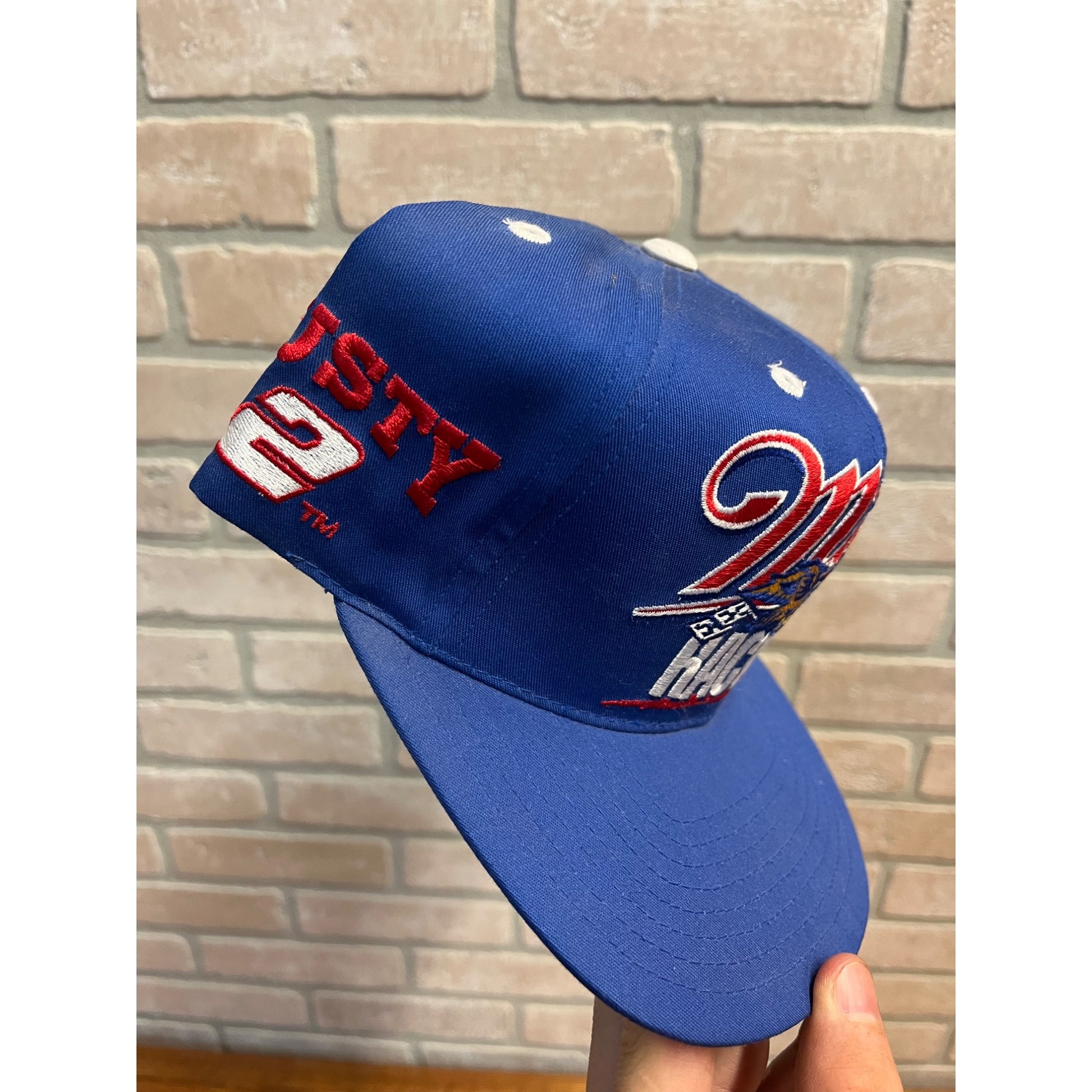 Vintage Miller Lite Racing Hat Cap NASCAR Rusty Wallace Snapback Blue Snapback 90s