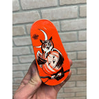 Vintage Halloween Jack o' Lantern JOL & Owl Noisemaker Tin Litho US Metal Toy Co